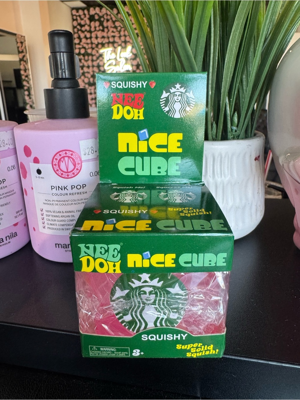 Starbucks Nice Cube Squishy Stress Toy - Pink